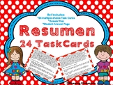 Resumen - Resumir - Summary Task Cards SPANISH - Distance 