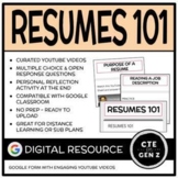 Resumes 101 - DIGITAL Lesson & Quiz - Google Form - No Pre