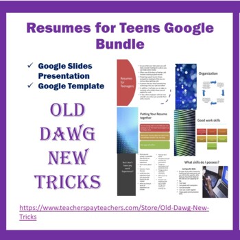 Preview of Resumes For Teens Google Bundle