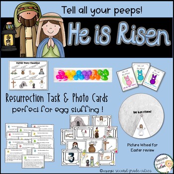 Preview of Resurrection Easter Egg Activity, Bible Lessons, Task Cards, timeline