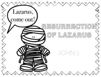 lazarus raised from the dead coloring page