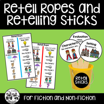Preview of Retell Ropes and Retelling Sticks for Fiction and Non-Fiction