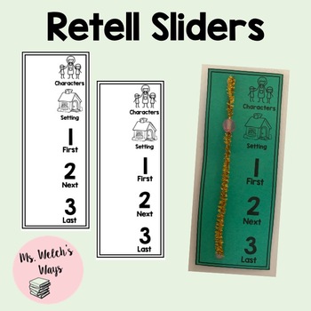 Preview of Retell Sliders- Remote Learning Comprehension Activity