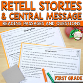 Retell Stories and Central Message Reading Passages and Qu