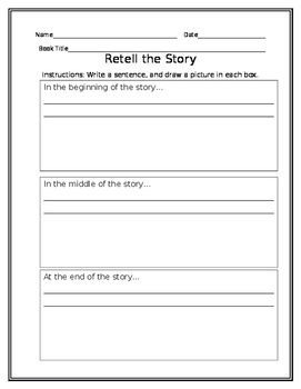 Retell the Story by Sibyl Colwell | TPT