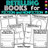 Story Retelling Graphic Organizer Books for Fiction and No