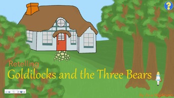 Preview of Retelling - Goldilocks and the Three Bears - Clipart and SmartBoard Activity