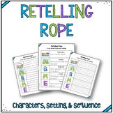 Retelling Rope Story Elements Graphic Organizers