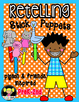 Preview of Retelling Stick Puppets {Pigeon & Friends Inspired}