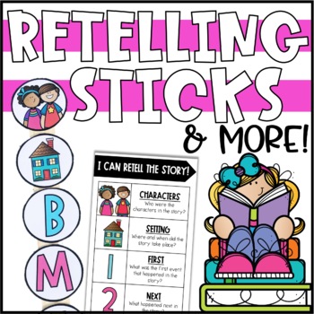 Preview of Retelling Activities - Retelling Stick, Bookmarks, & Graphic Organizers