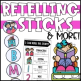 Retelling Activities - Retelling Stick, Bookmarks, & Graph