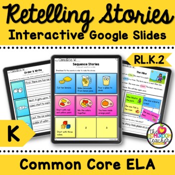 Preview of Retelling Stories Activities Digital Reading Interactive Google Slides