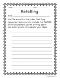 Retelling Stories Graphic Organizer (with example!)