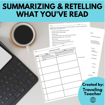 Preview of Retelling & Summarizing: ELA Test Prep, Reading Skills & Strategies