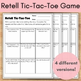 Retelling Tic-Tac-Toe Summarizing Fiction Guided Reading G
