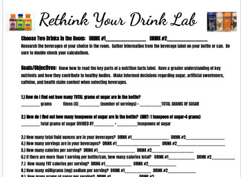 Preview of Rethink Your Drink Laboratory