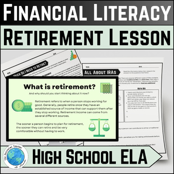 Preview of Retirement Accounts Financial Literacy Activities High School Personal Finance