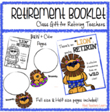 Retirement Booklet Class Gift for Retiring Teachers {Lion 