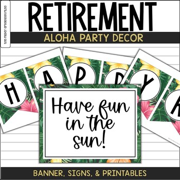 Preview of Retirement Party Decorations | Party Décor for Retiring Staff | Tropical Aloha
