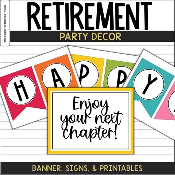 Preview of Retirement Party Decorations | Printable Party Décor for Retiring Staff