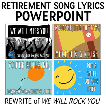 Preview of Retirement Song Lyrics PowerPoint