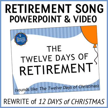 Preview of Retirement Song Lyrics PowerPoint and Music Video