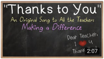 Preview of Retirement/Teacher Appreciation Song "Thanks To You" Audio & Instrumental File