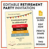 Retirement party invitation - On to the next chapter