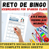 Reto de Bingo: Spanish & English | Ice Breaker | Back to School