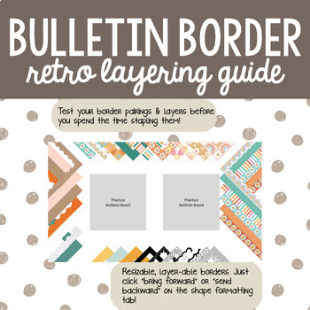 Retro 60's Bulletin Board Border Layering Guide & Test PPT by ...