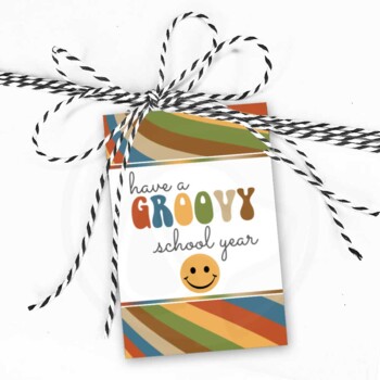 Back-To-School, Beginning of the Year Groovy Starburst Gift Tag