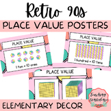 Retro 90s Themed Place Value Posters Math Printable