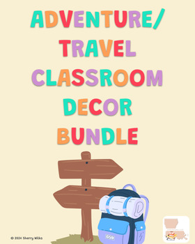 Preview of *BUNDLE* Retro Adventure/Travel Theme - Bulletin Board & Classroom Decor