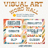 Retro Art Vocabulary Word Wall/ 100 Art Vocab Words/ Edita