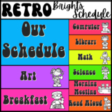 Retro Brights Classroom Schedule