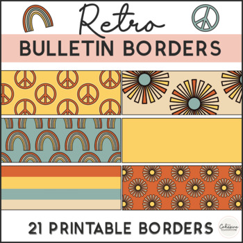 Retro Bulletin Board Borders Printable | Classroom Decor | TpT