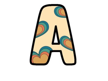 Preview of Retro Bulletin Board Letters, Alphabet Posters,  Classroom Décor #142Has A