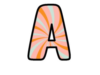 Preview of Retro Bulletin Board Letters, Alphabet Posters,  Classroom Décor #145Has A