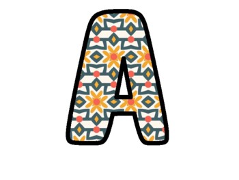 Preview of Retro Bulletin Board Letters, Alphabet Posters,  Classroom Décor #162Has A