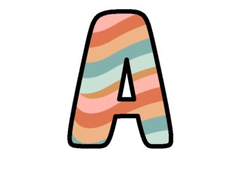 Preview of Retro Bulletin Board Letters, Alphabet Posters,  Classroom Décor #164Has A