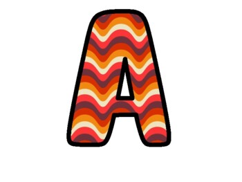 Preview of Retro Bulletin Board Letters, Alphabet Posters,  Classroom Décor #186Has A