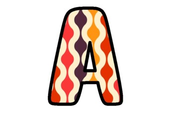 Preview of Retro Bulletin Board Letters, Alphabet Posters,  Classroom Décor #189Has A
