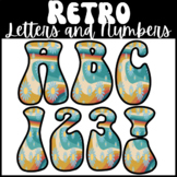 Retro Bulletin Board Letters and Numbers for Classroom Decor