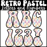 Retro Bulletin Board Letters and Numbers for Classroom Dec