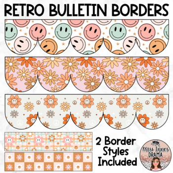 Retro Bulletin Display Borders - Set 1 by MsTheatreTeacher | TPT