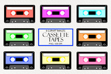 Retro Cassette Tape Clipart 80s and 90s