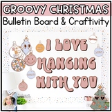 Retro Christmas Bulletin Board - Boho Groovy Classroom Decor