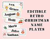 Retro Christmas Name Plates