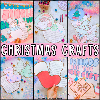Preview of Retro Christmas Writing Crafts and Activities