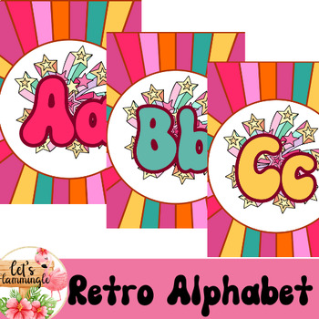 Retro Boho Classroom Decor Alphabet Bright And Groovy Set 1 